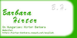 barbara hirter business card